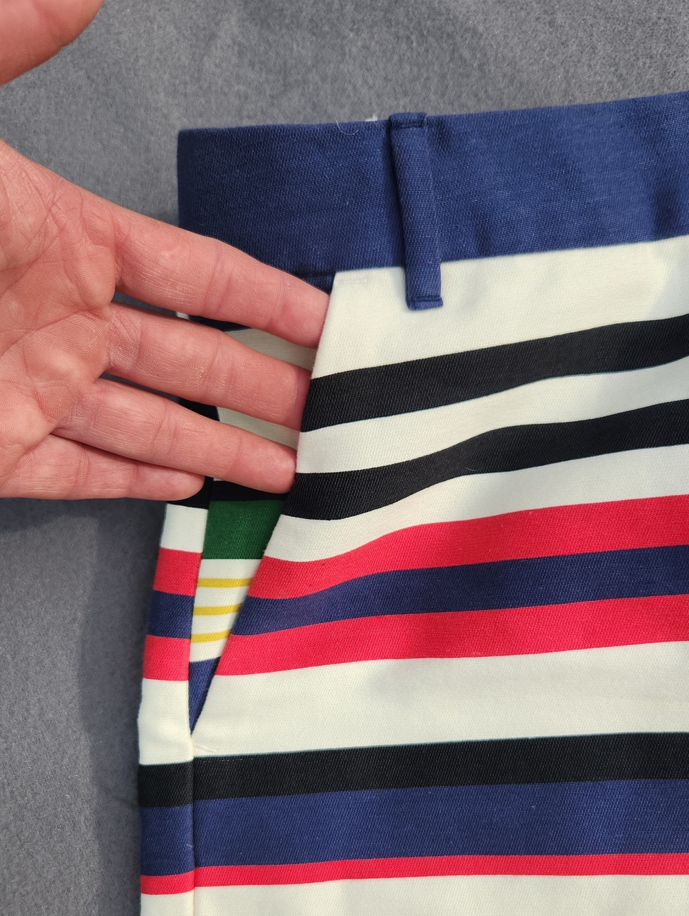 J.Crew Striped A-Line Mini Skirt with Pockets Size 8 - Picture 4 of 9